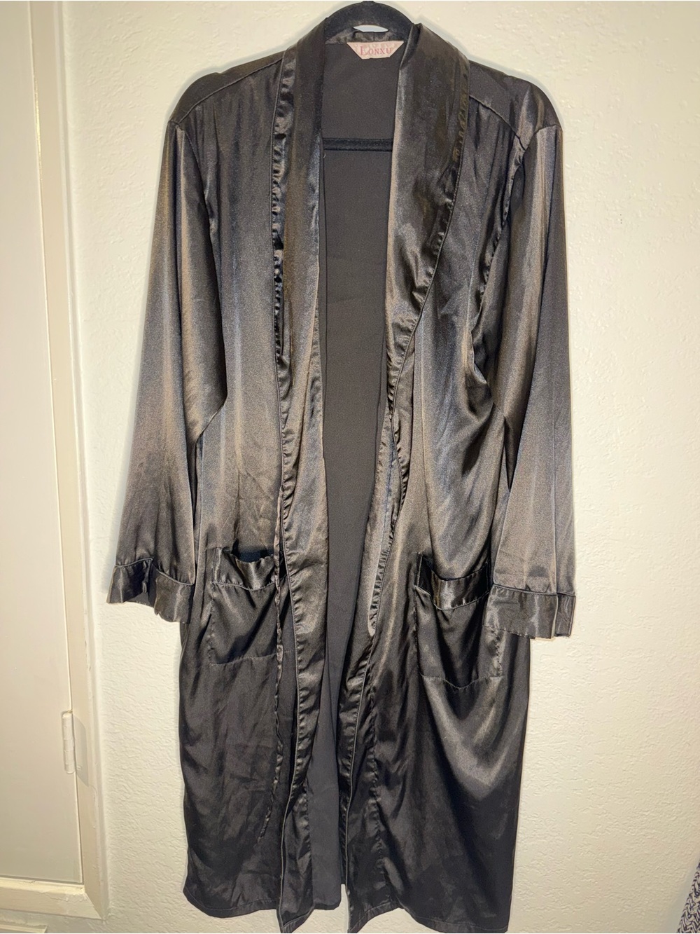 Women's Satin Robe in Dark Gray by Vanity Fair
